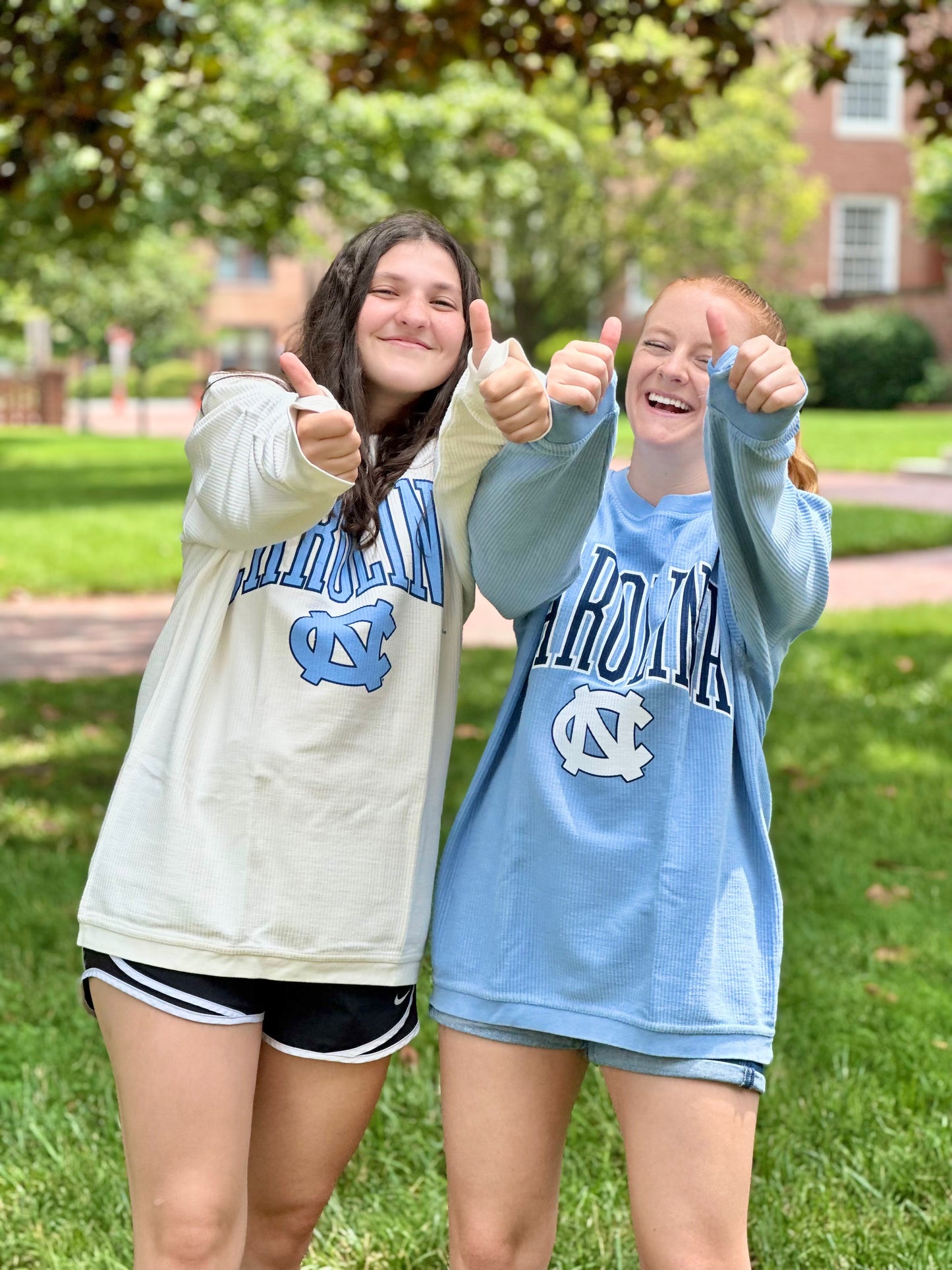 UNC Tar Heels Corduroy Crewneck Sweatshirt in Carolina Blue