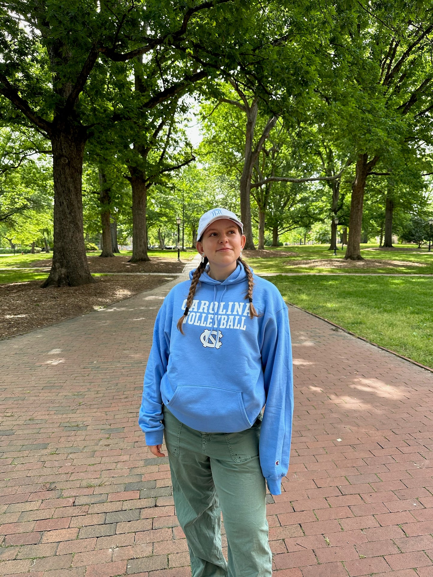 Carolina Volleyball Adult Hoodie with UNC Logo by Champion