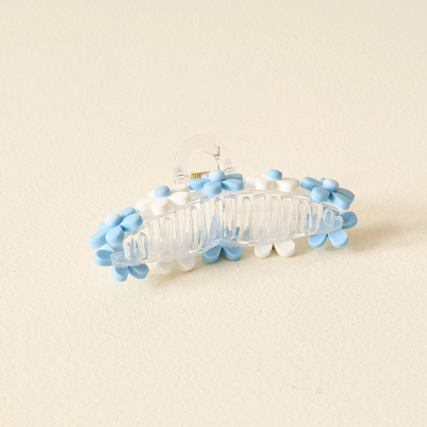 Carolina Blue and White Floral Hair Clip by the Darling Effect
