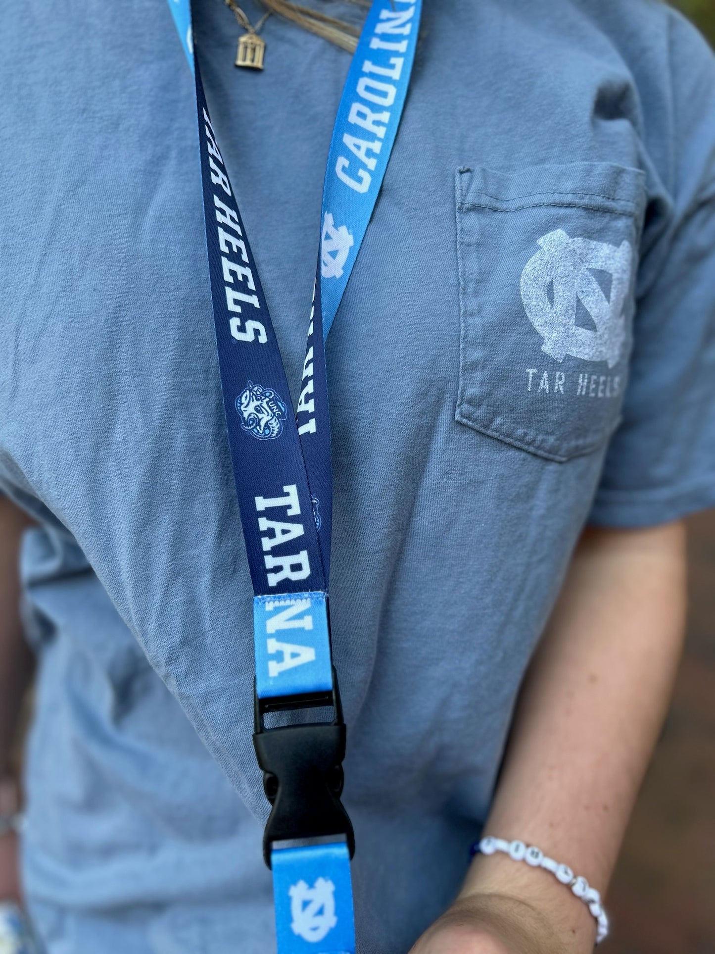 North Carolina Tar Heels Lanyard w/detachable buckle 1"