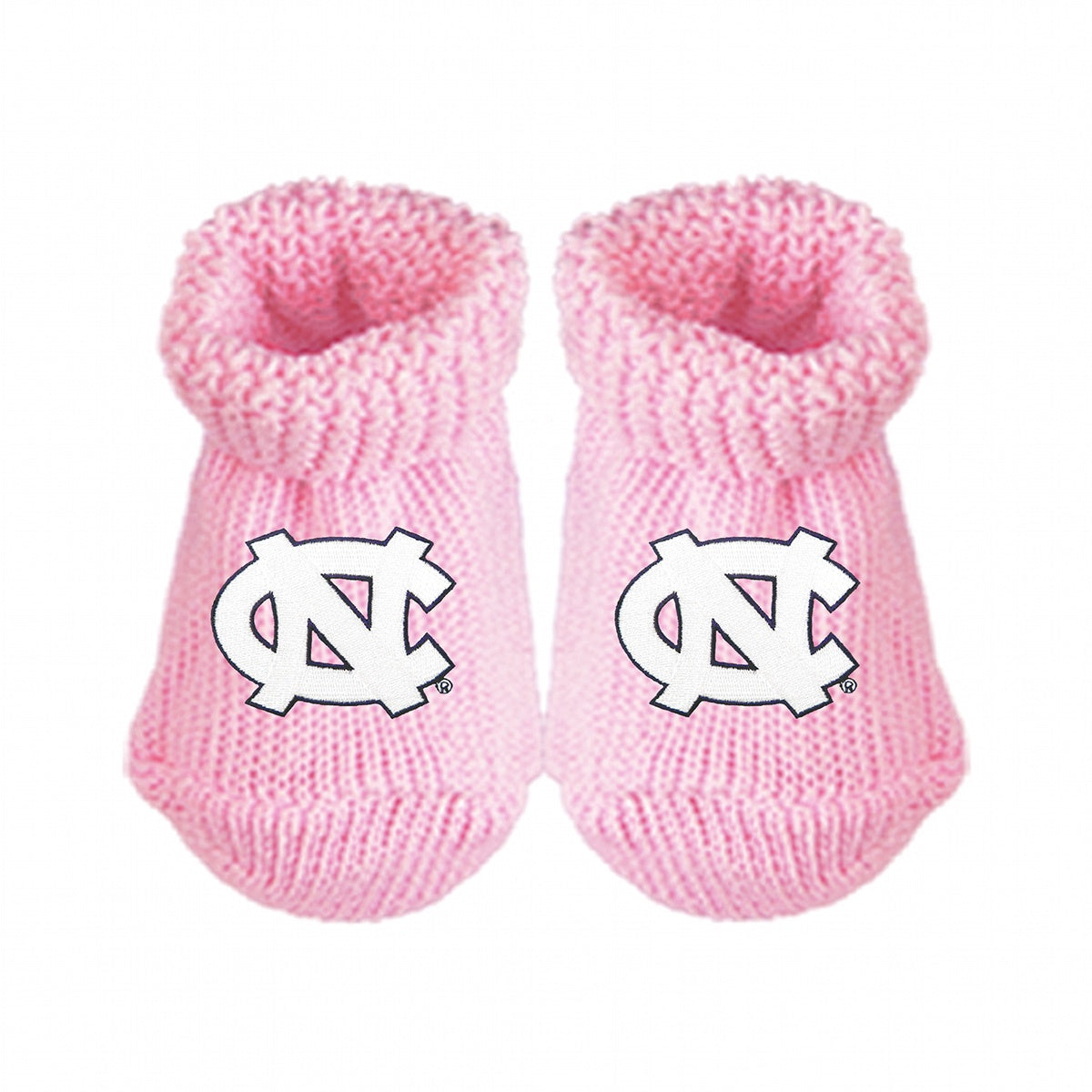UNC Newborn Booties in Light Pink