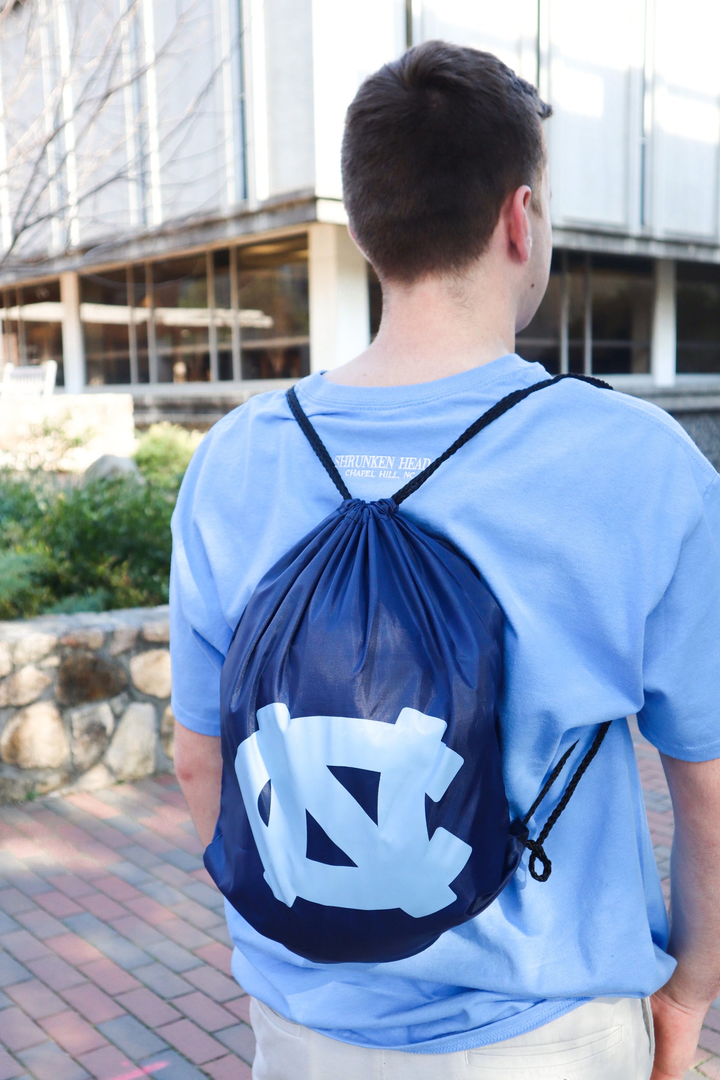 UNC Tar Heels String Back Pack in Navy and Carolina Blue
