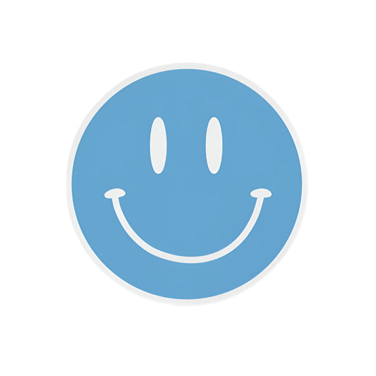 Carolina Blue Smile Face Rugged Sticker by SHB
