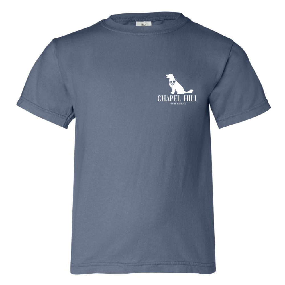 Kid's Chapel Hill Dog in Argyle Bandana Comfort Colors T-Shirt