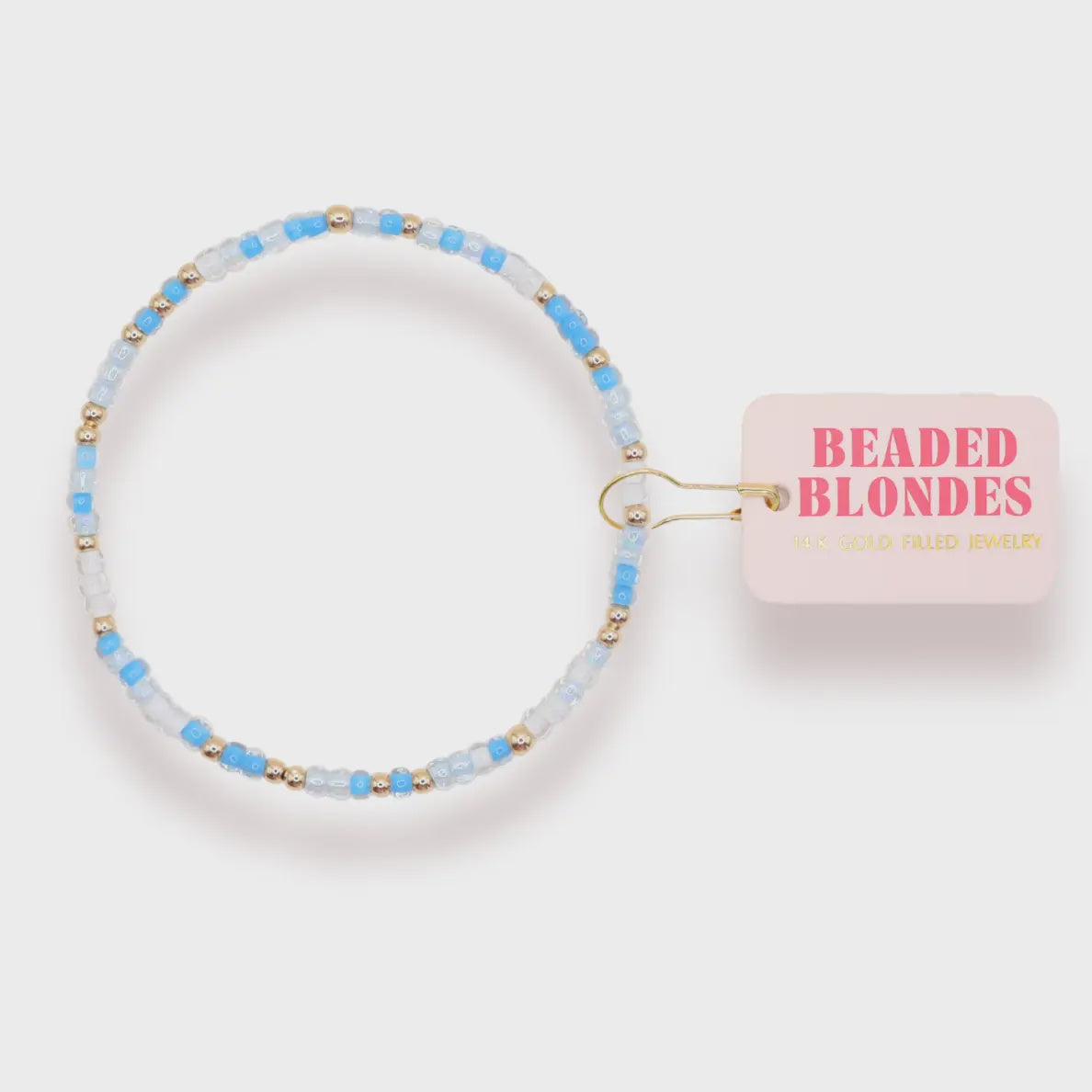 Carolina Blue and White Sprinkle Bracelet
