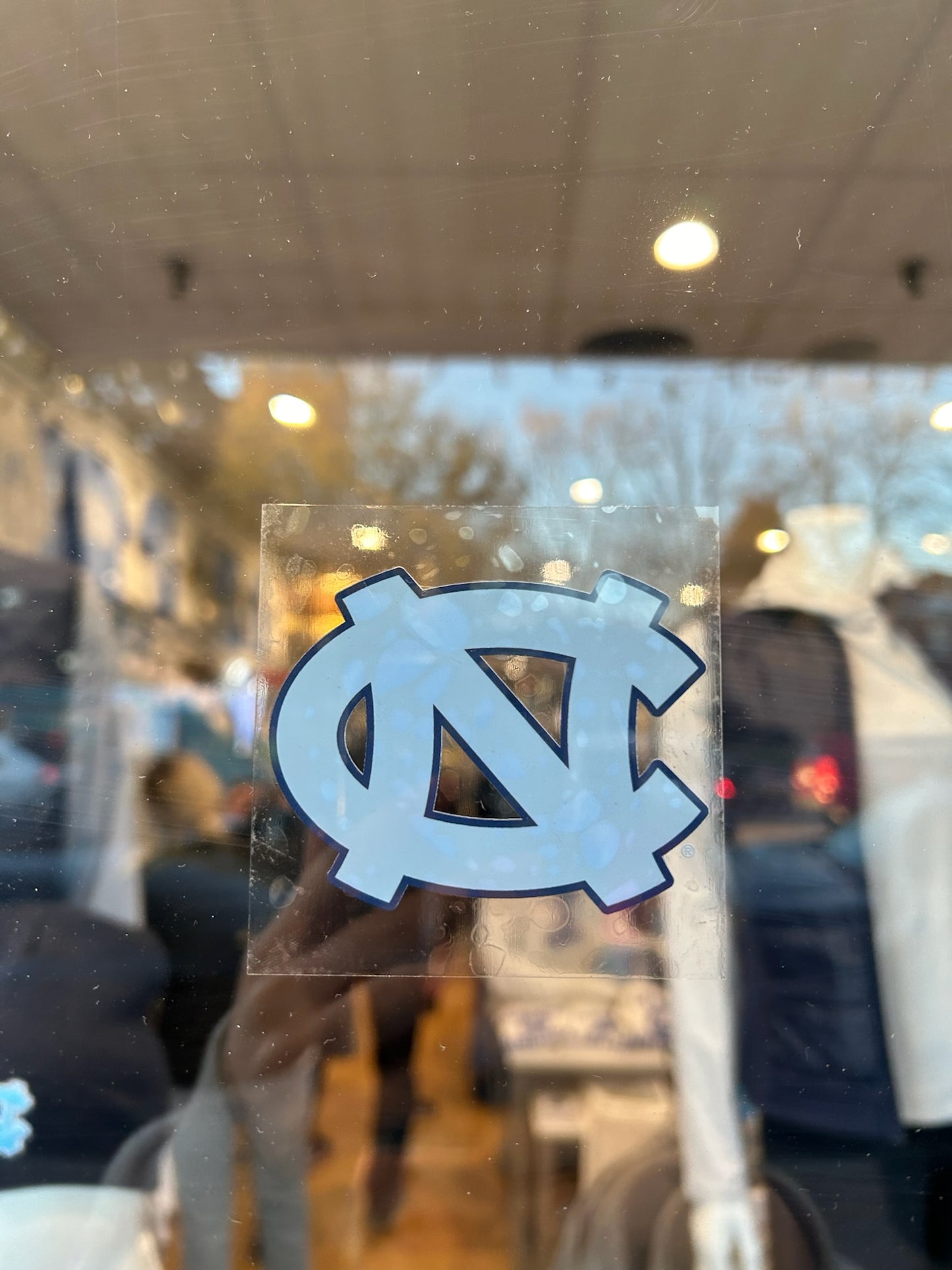 North Carolina Interlock Logo Static Cling Decal