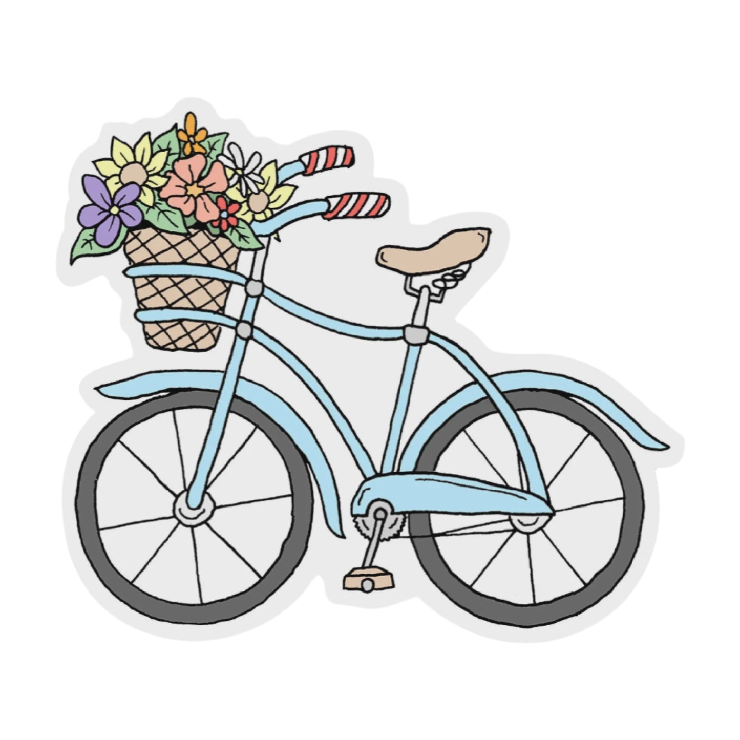 Blue Bicycle Sticker Summer Vibes