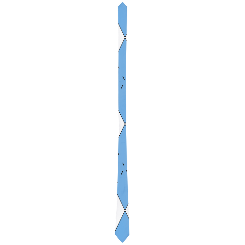 Carolina Blue and White Argyle Neck Tie