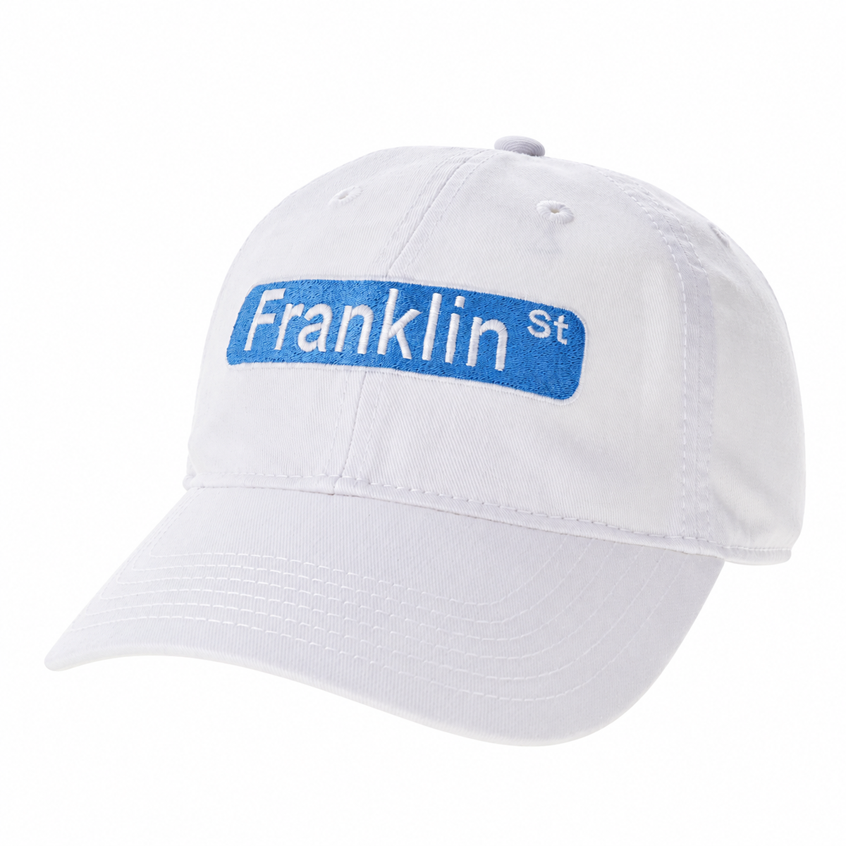 Franklin Street Hat in Carolina Blue and White