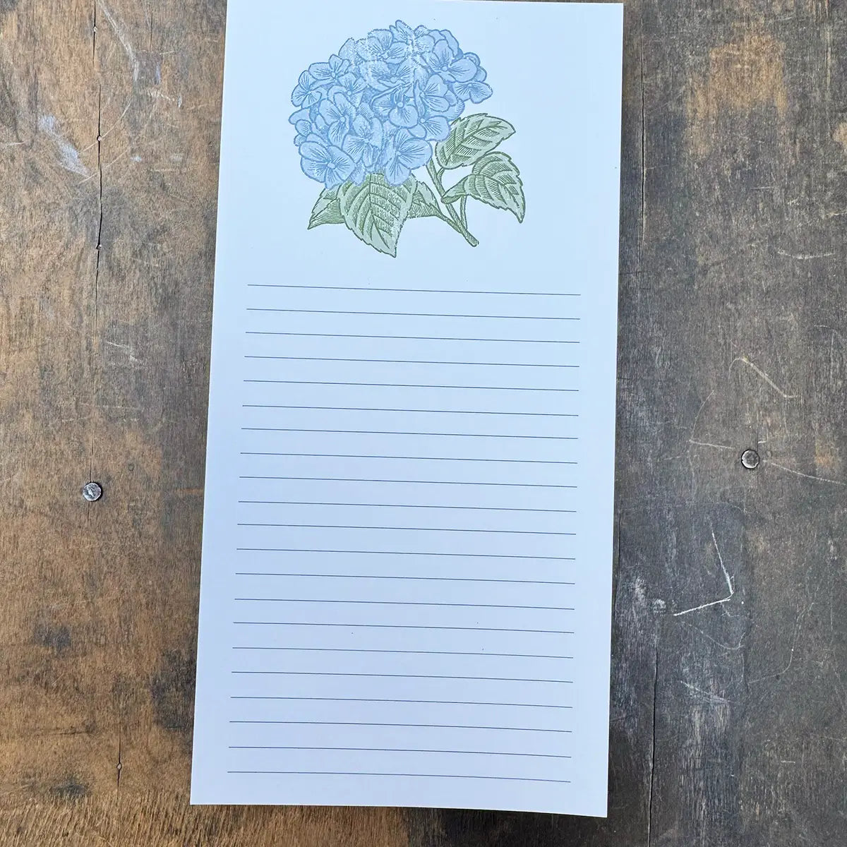 Carolina Blue Hydrangea Notepad by Southern Fried Design Barn
