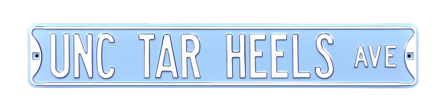 UNC Tar Heels Avenue Steel Decorative Street Sign 6" x 36"
