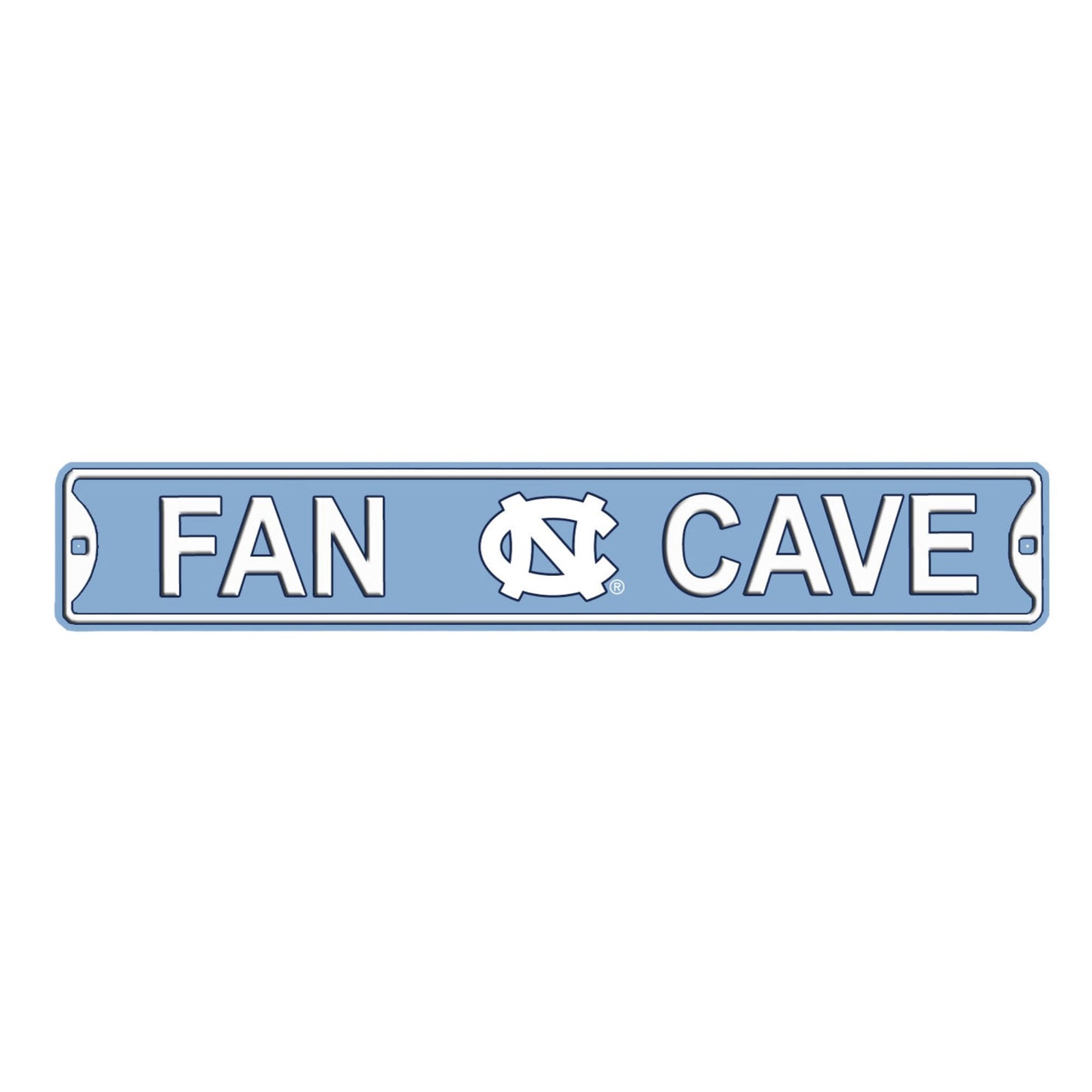 Carolina Tar heels Fan Cave Logo Steel Street Sign 6" x 36"