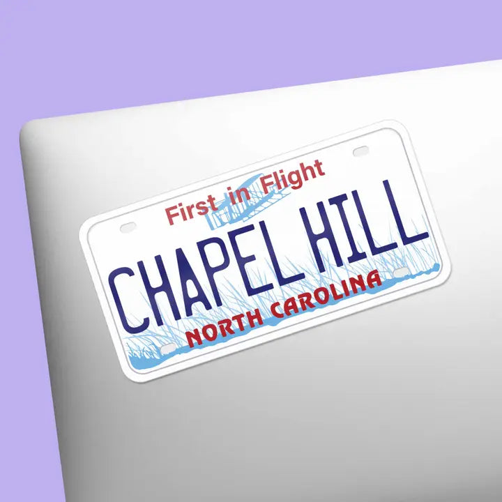 North Carolina License Plate Sticker - Chapel Hill
