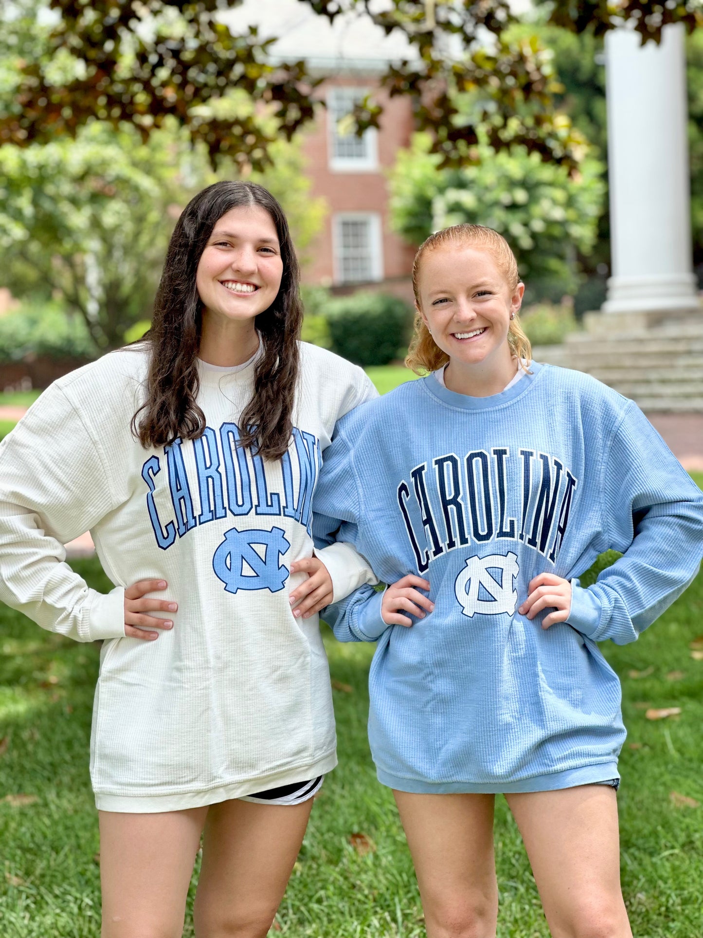 UNC Tar Heels Corduroy Crewneck Sweatshirt in Carolina Blue