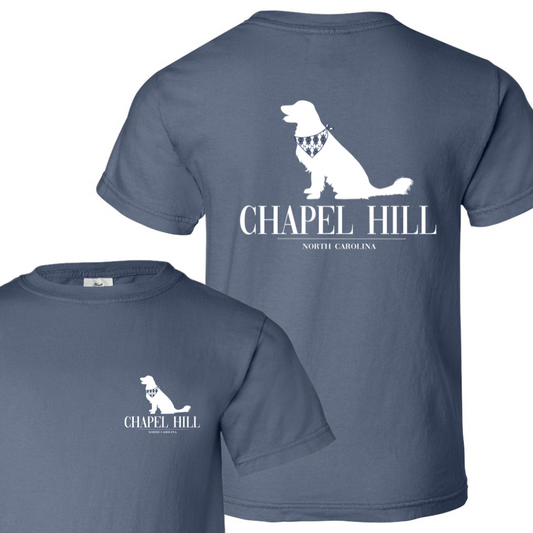 Kid's Chapel Hill Dog in Argyle Bandana Comfort Colors T-Shirt
