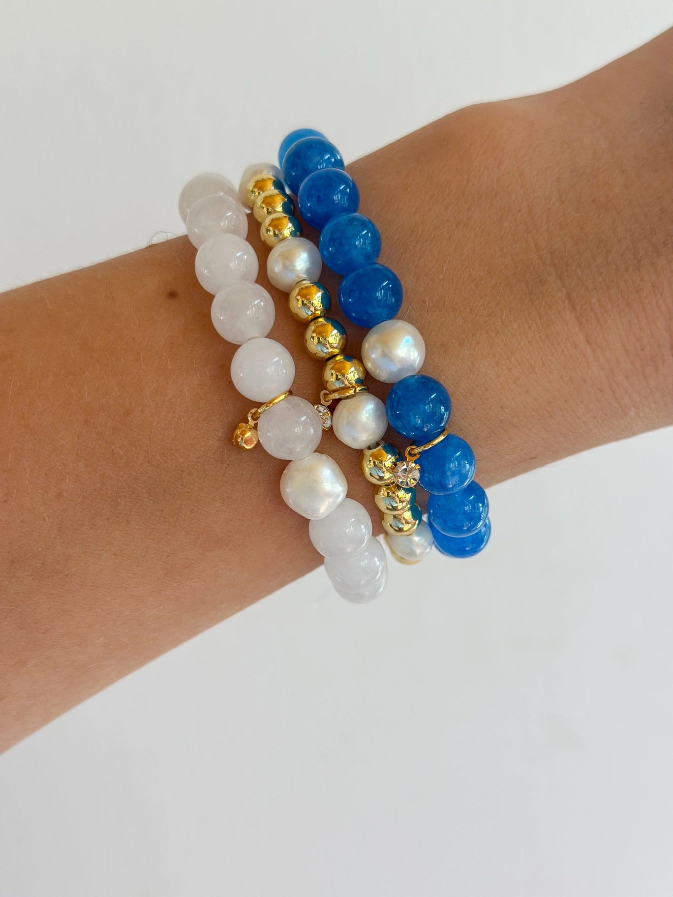 Yellow Gold Shayla Stretch Bracelet by Annabanana