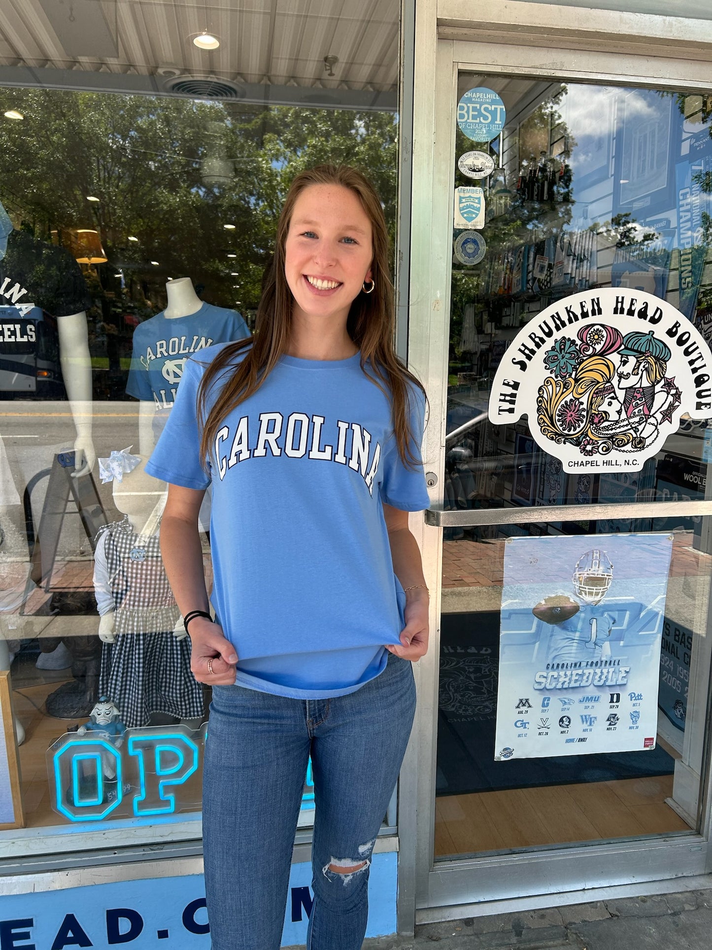 First Year Tee by League - Power Blue Classic Arched Carolina T-Shirt