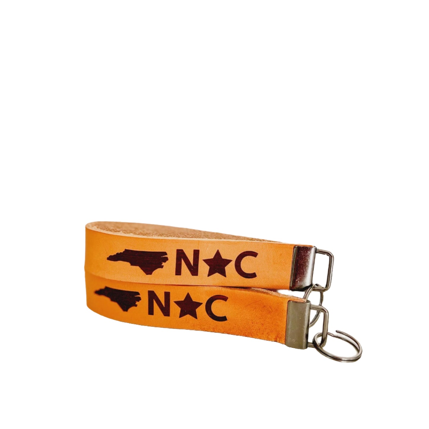 North Carolina Leather Wristlet Keychain by Mae Designs