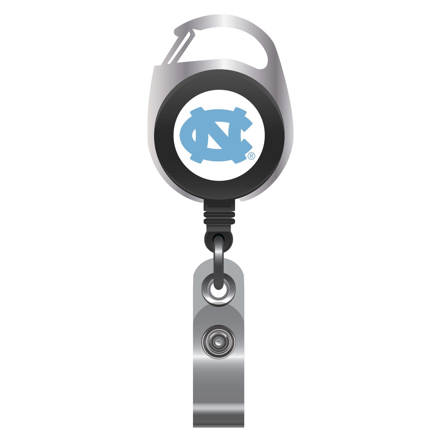 North Carolina Tar Heels Carabiner Badge Reel