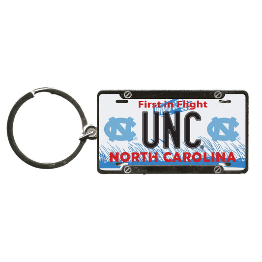UNC Tar Heels License Plate Style Keychain