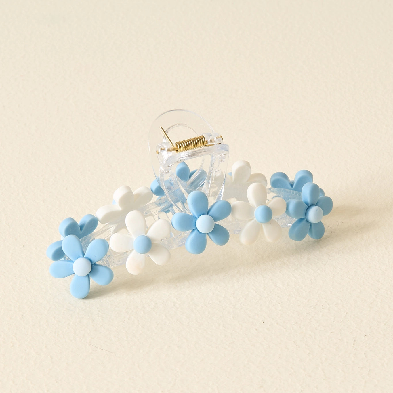 Carolina Blue and White Floral Hair Clip by the Darling Effect