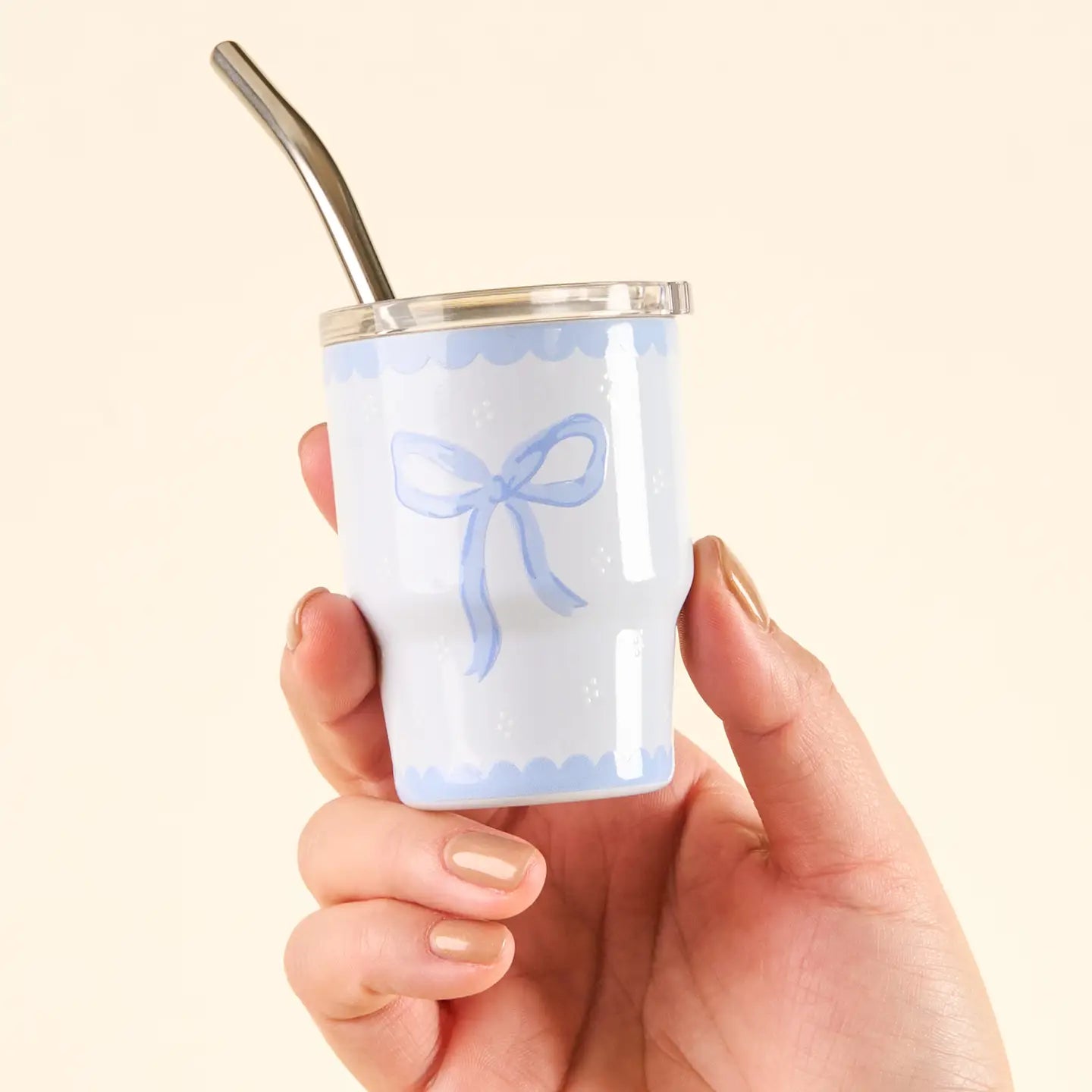 Carolina Blue Bow Tiny Tumbler 2oz