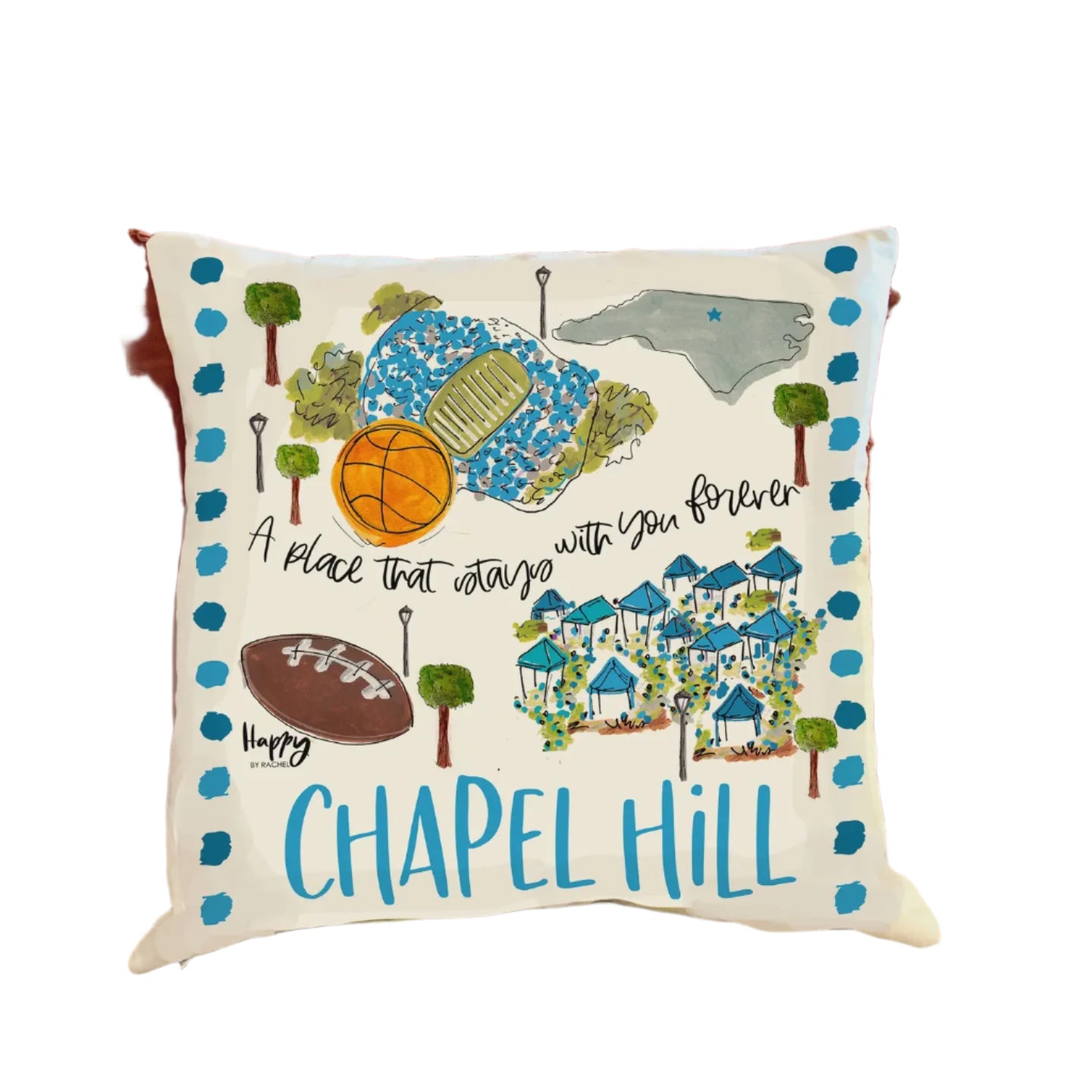 Chapel Hill North Carolina Decorative Throw Pillow