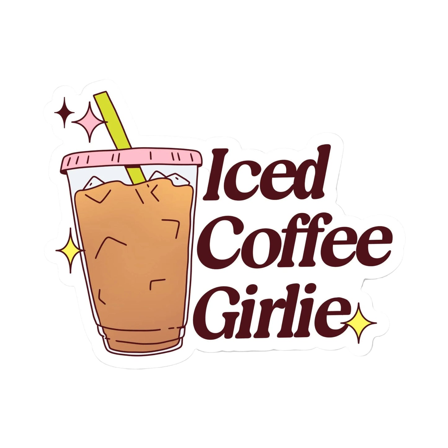Iced Coffee Girlie Sticker