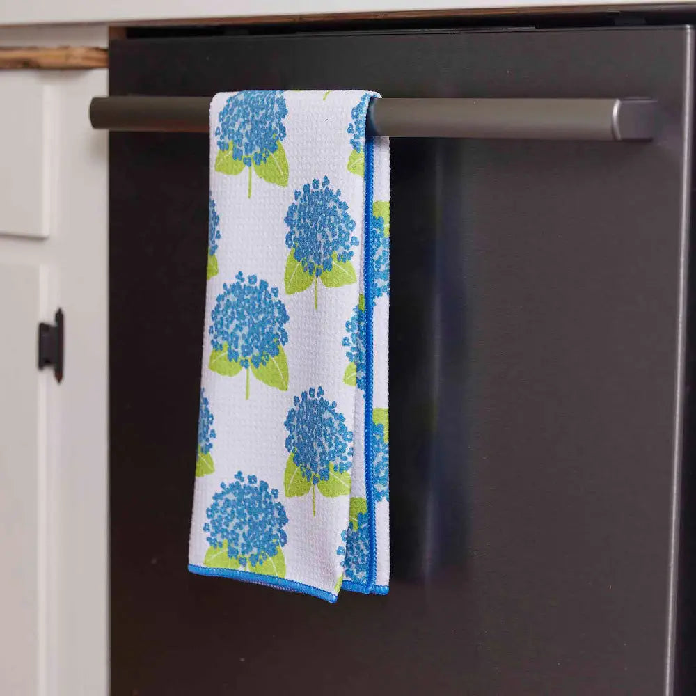 Hydrangea Blue Kitchen Tea Towel