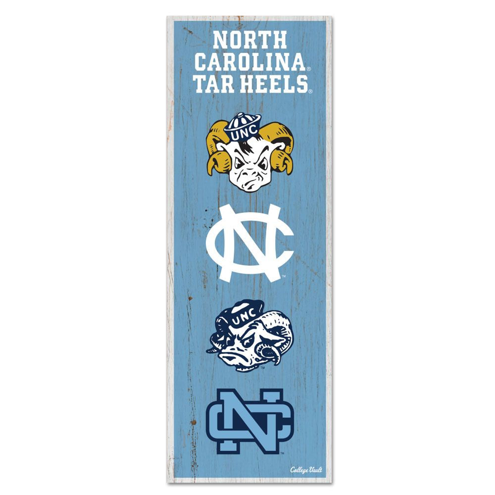 North Carolina Tar Heels College Vault Wood Sign