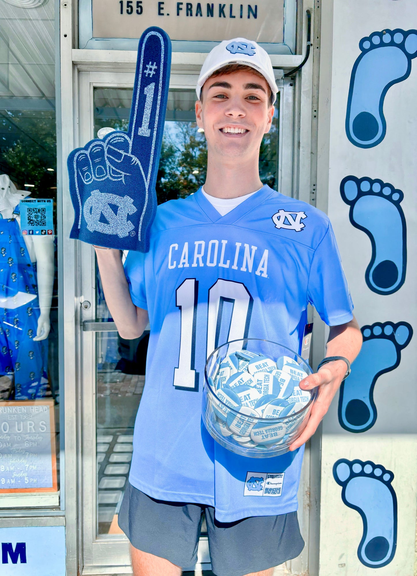 SHB Beat Georgia Tech Button for Carolina Game Day