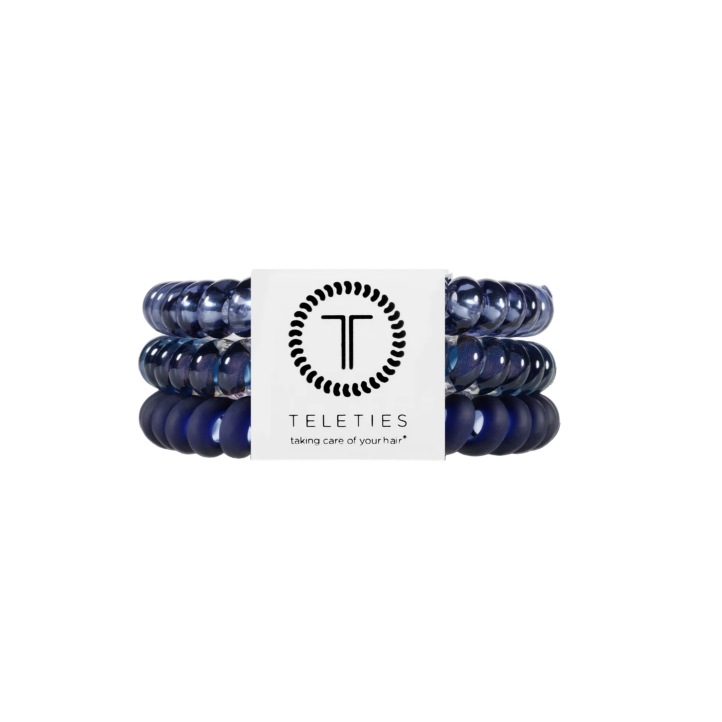 Spiral Hair Coils | Small | Nightfall Navy Hair Ties - Main View - Teleties