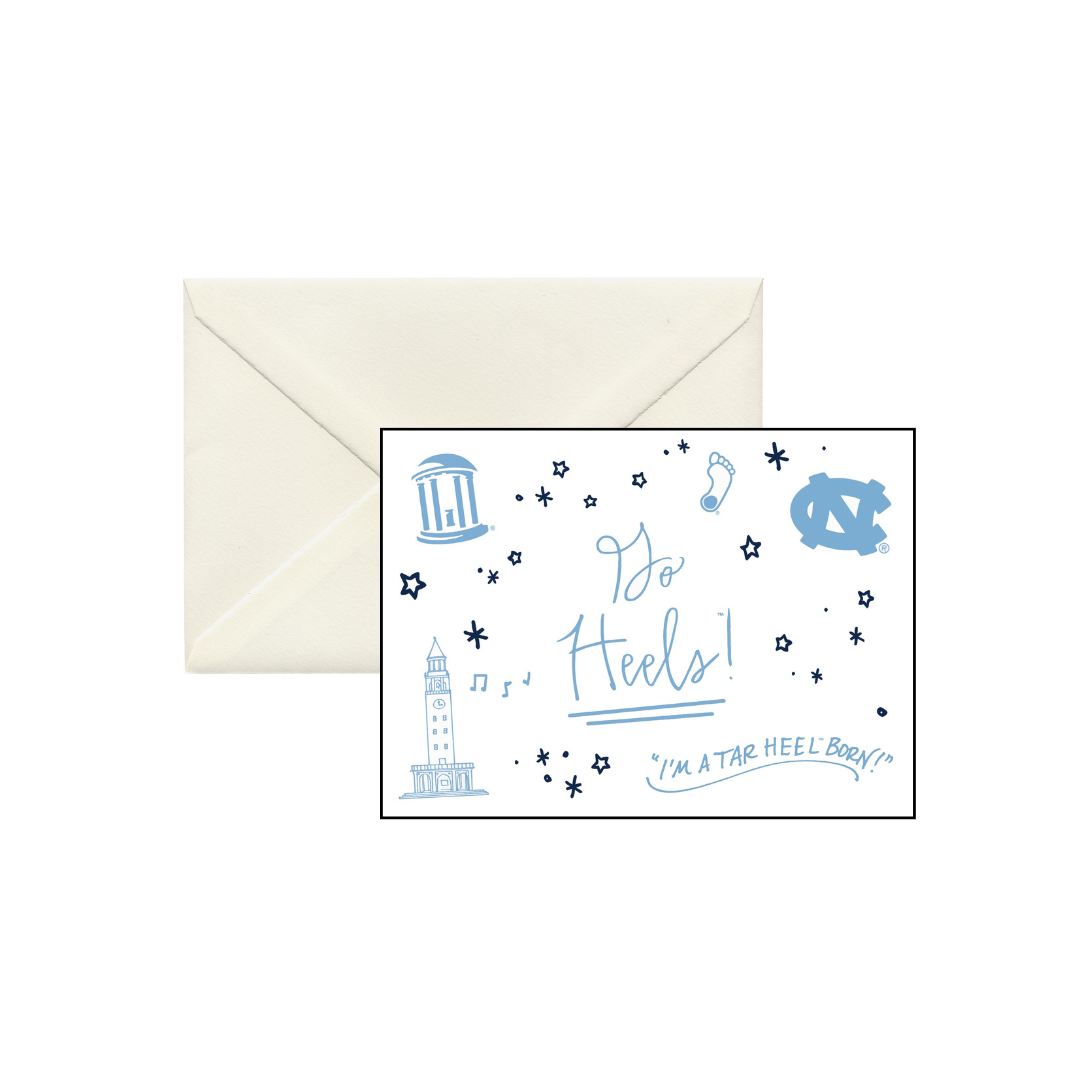 UNC Confetti Boxed Note Cards