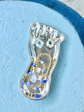 Silver Tar Heels Shaped Decorative Dish Tray