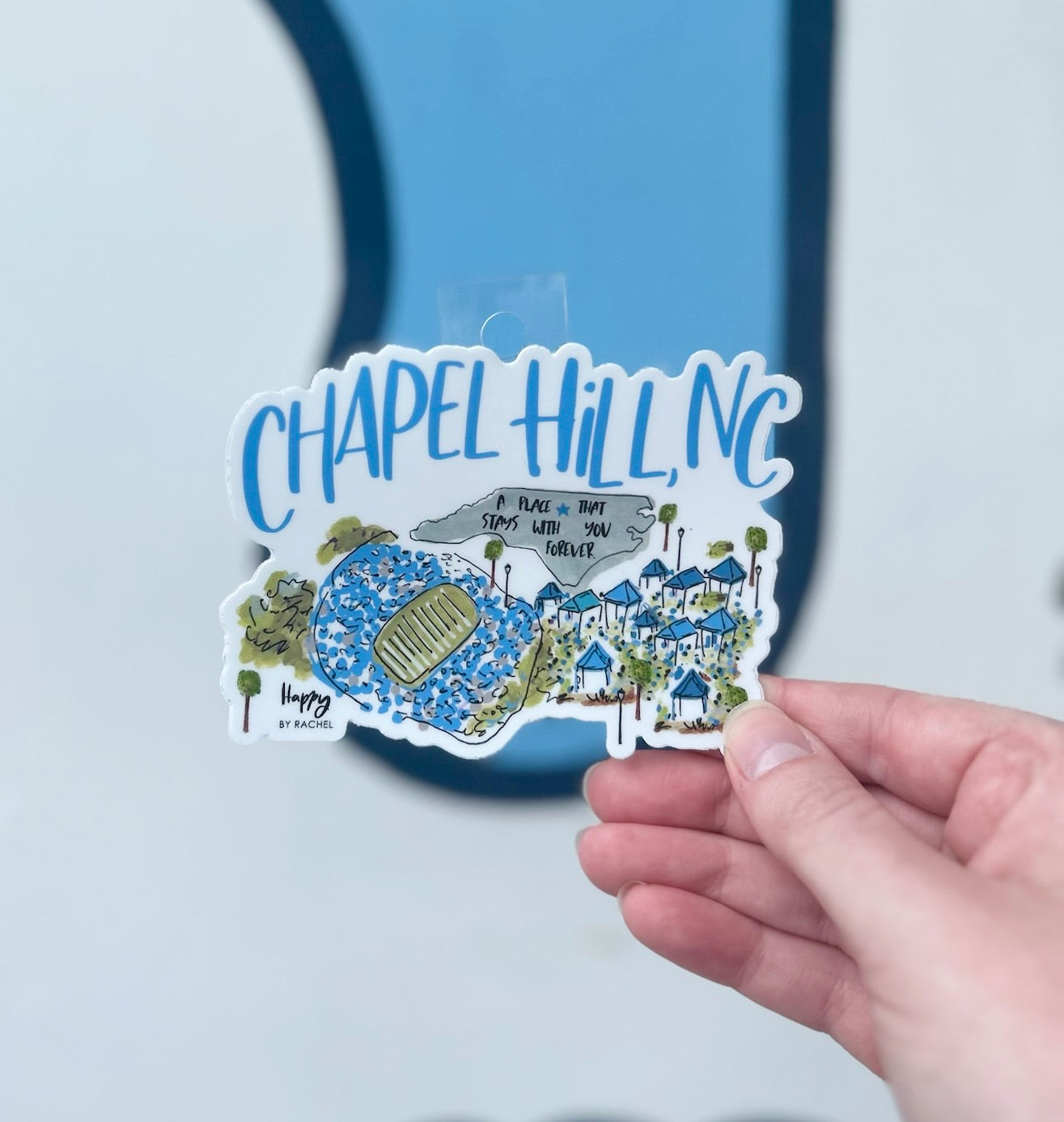 Chapel Hill Sticker - Happy By Rachel