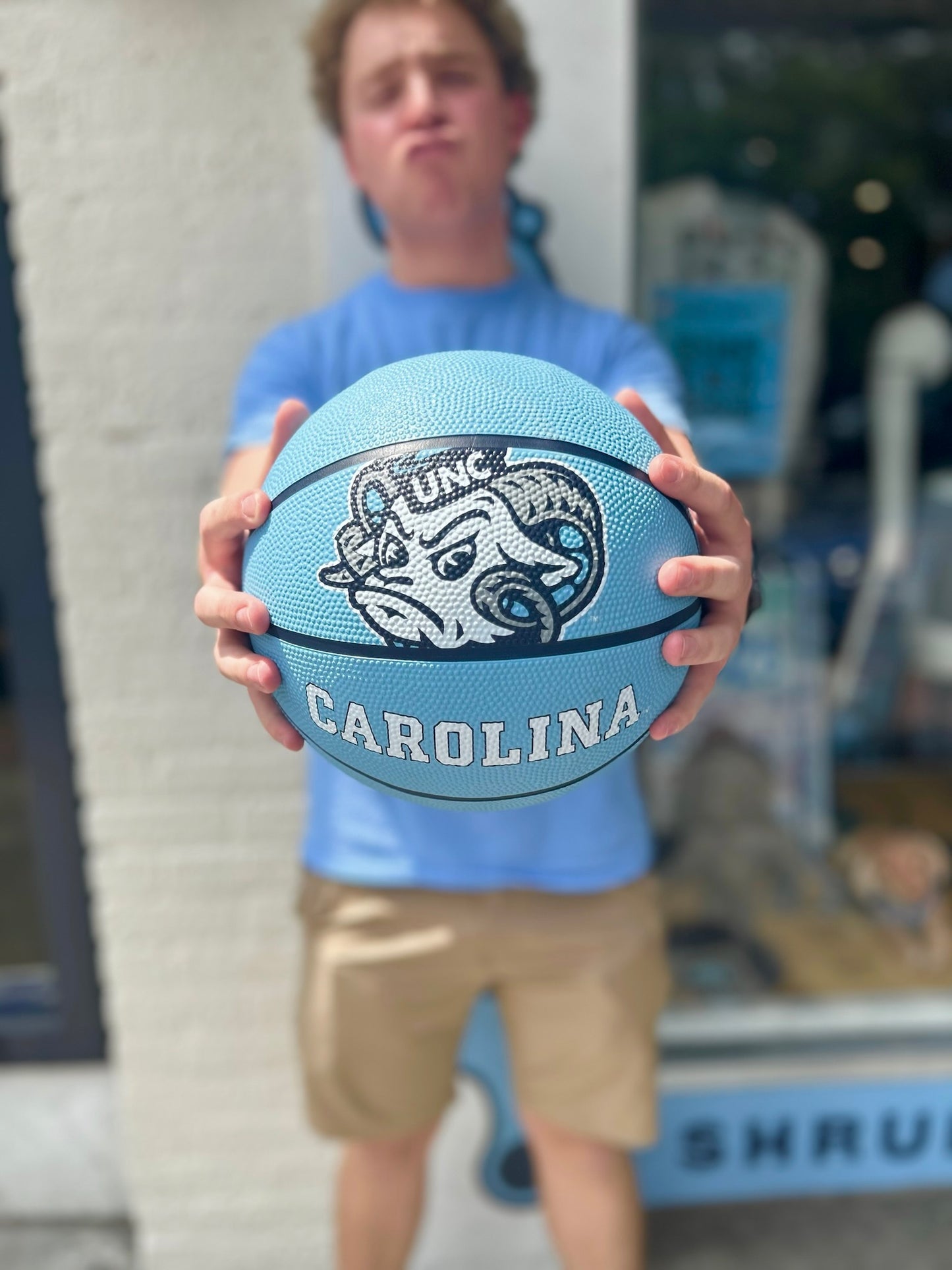 North Carolina Tar Heels Logo Brands Full Size Rubber Basketball