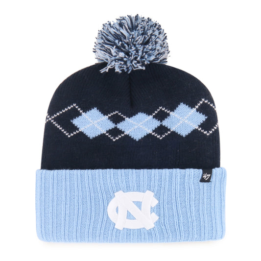 North Carolina Tar Heels UNC Navy Argyle 47 Cuff Winter Knit Hat