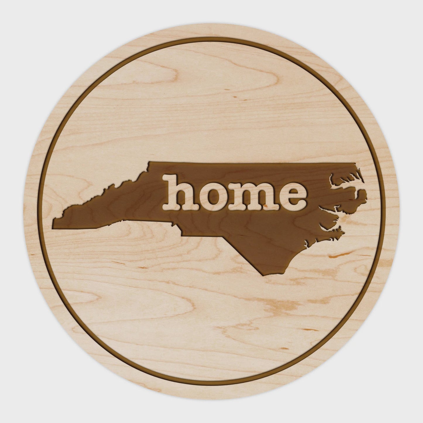 North Carolina Home Maple Coaster
