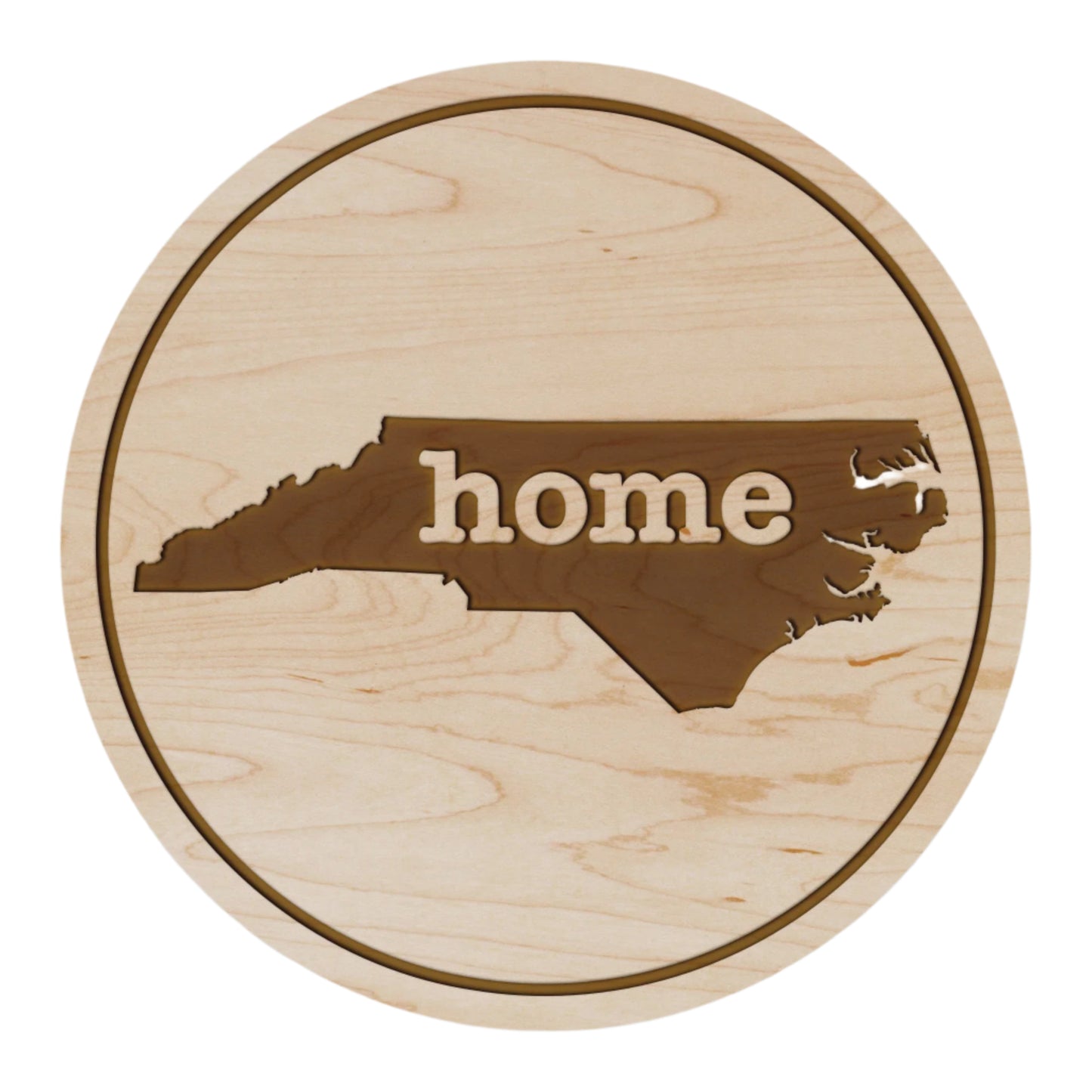 North Carolina Home Maple Coaster