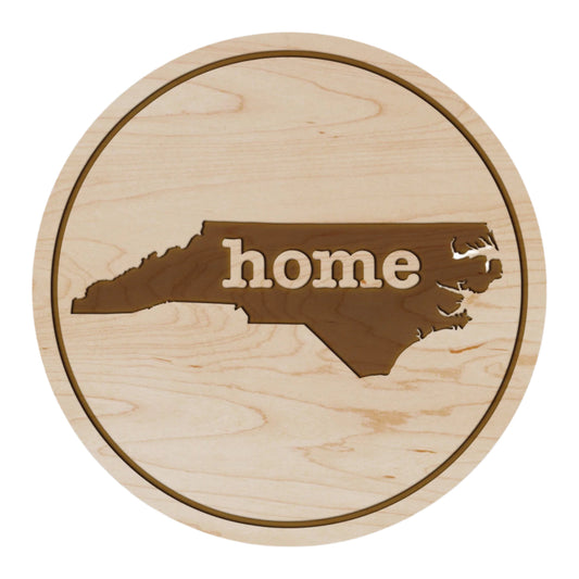 North Carolina Home Maple Coaster