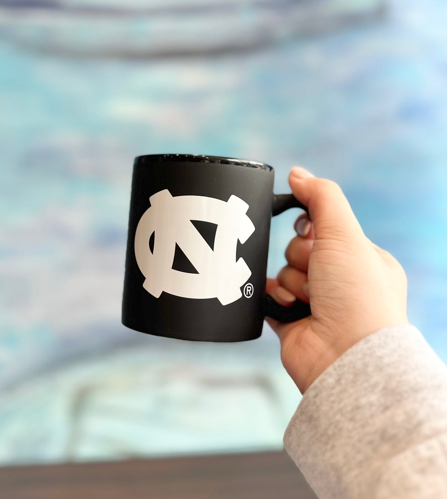 Black UNC Coffee Mug with White Logo 11 oz