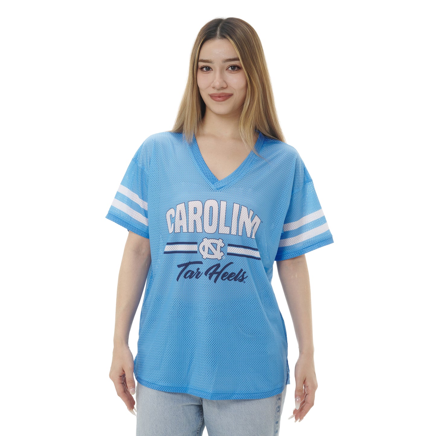 Carolina Tar Heels Women's Football Jersey V-Neck Top