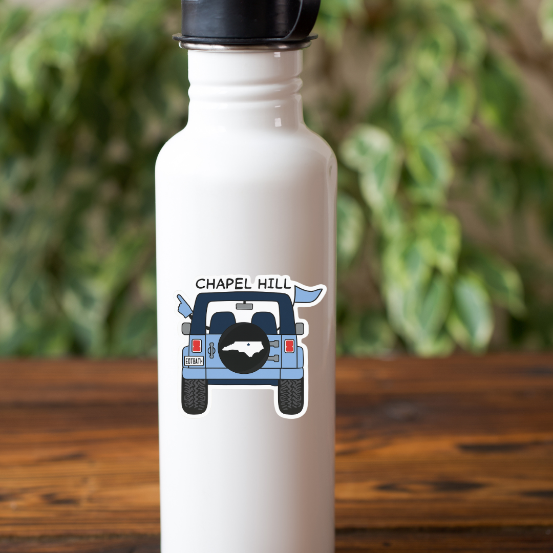Chapel Hill Blue Jeep Rugged Sticker by SHB