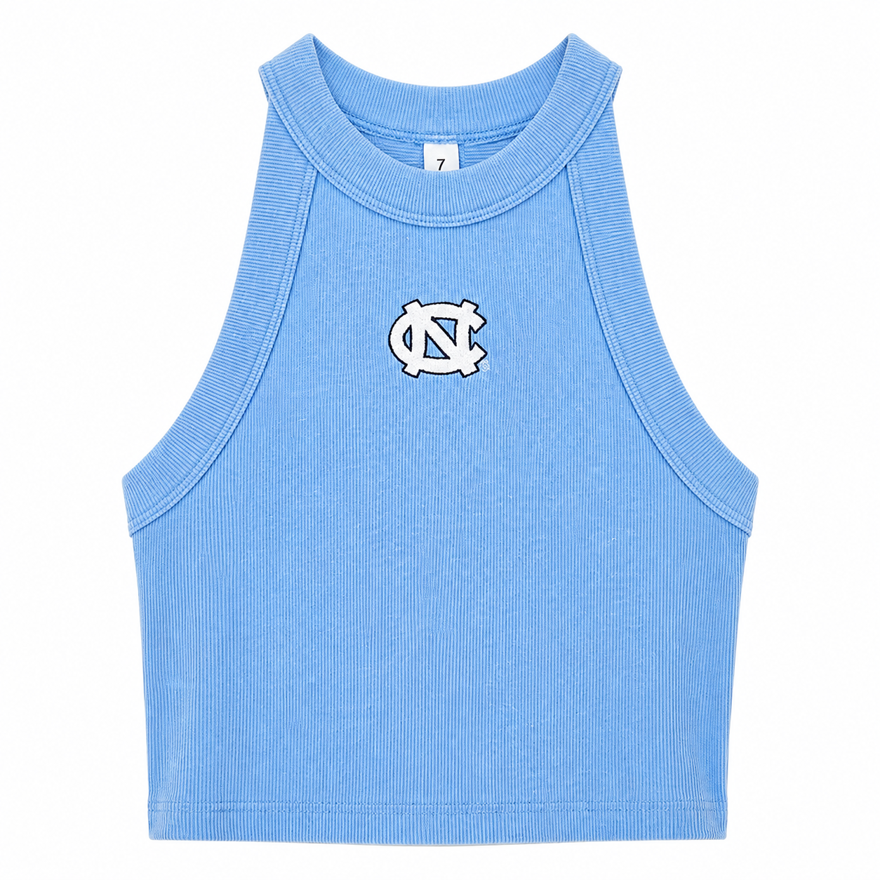 Carolina Tar Heels Blue Embroidered Logo Halter Top