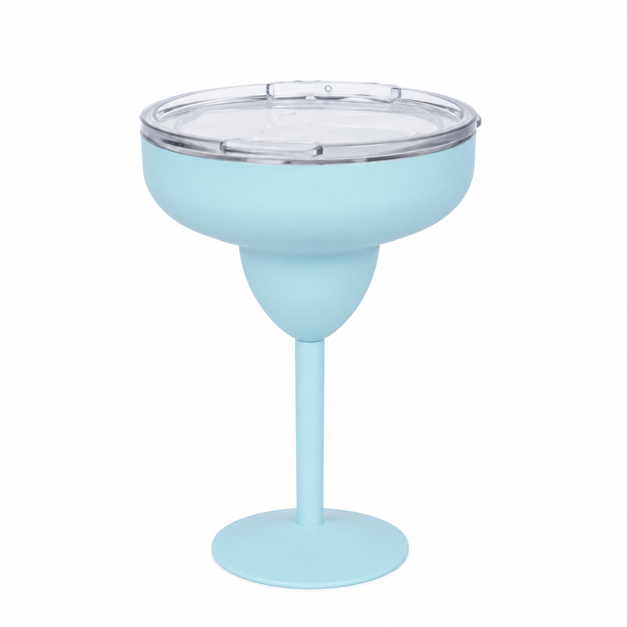Light Blue Margarita Glass with Lid - 8 oz