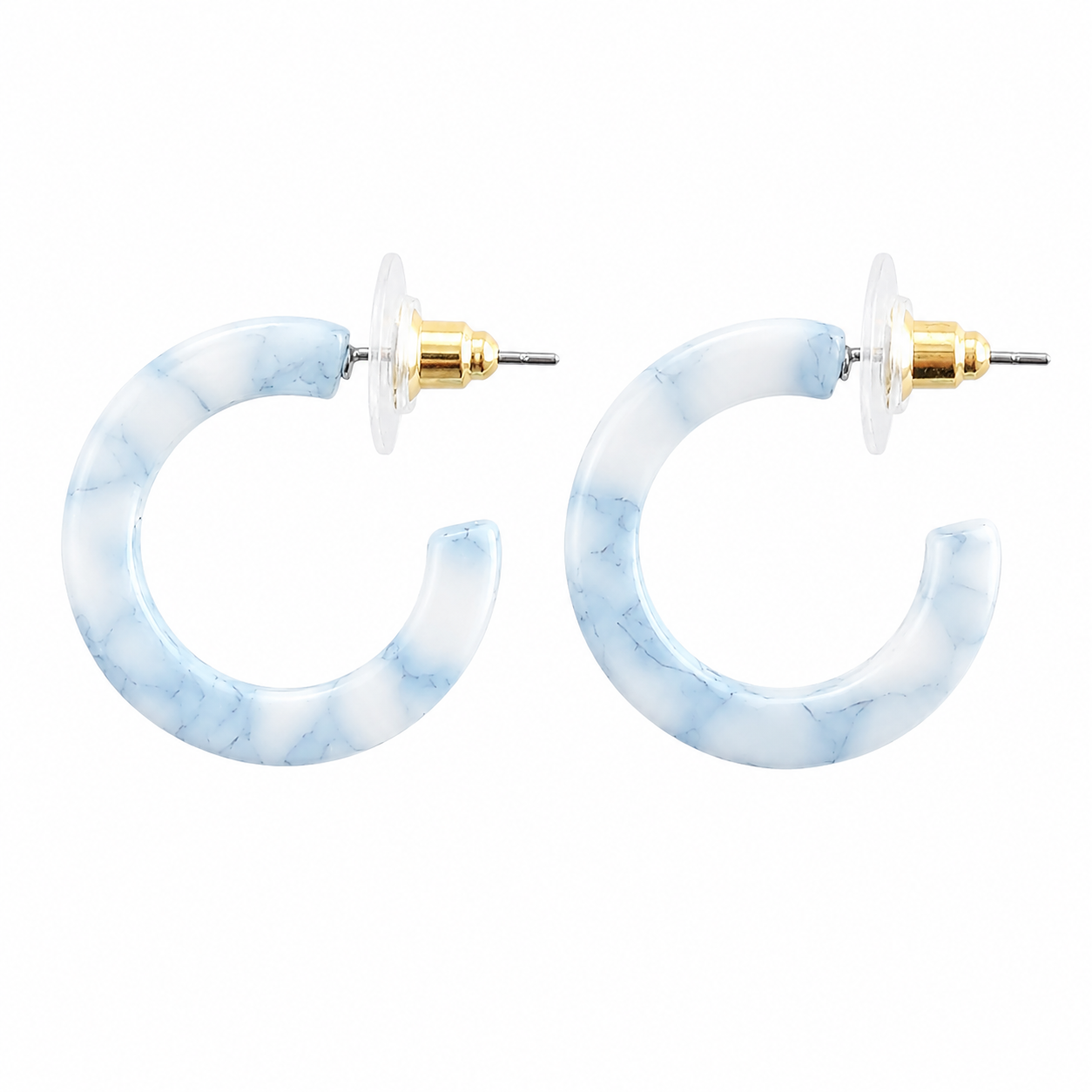 Saltwater Blue Micro Cam Mini Hoops