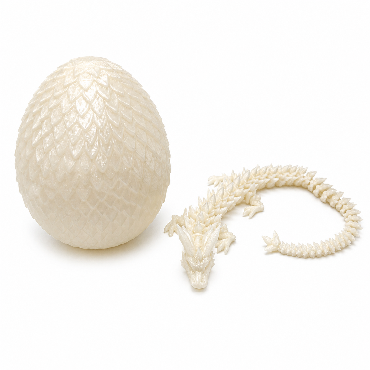 3D Printed Small Sunlight Color Changing Dragon Egg and Dragon
