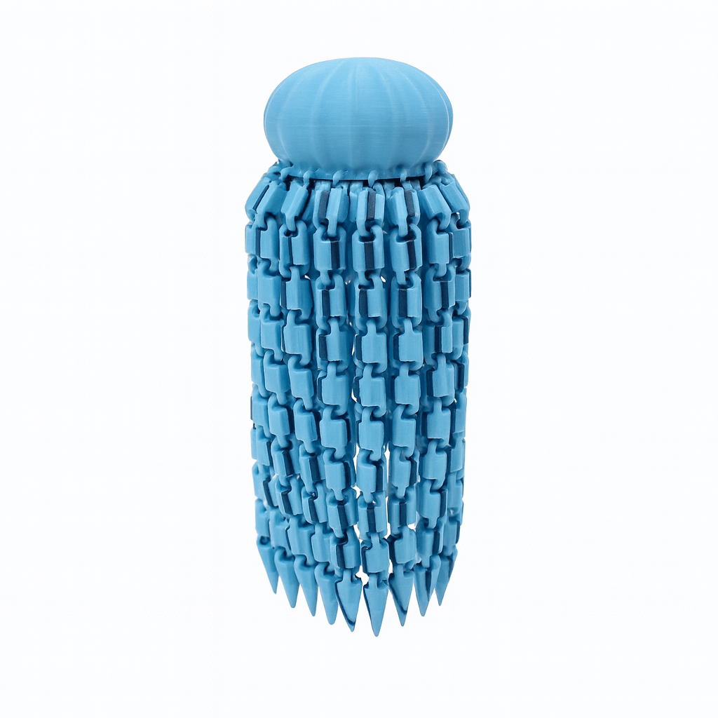 Light Blue Jellyfish 3D Printed Fidget Toy