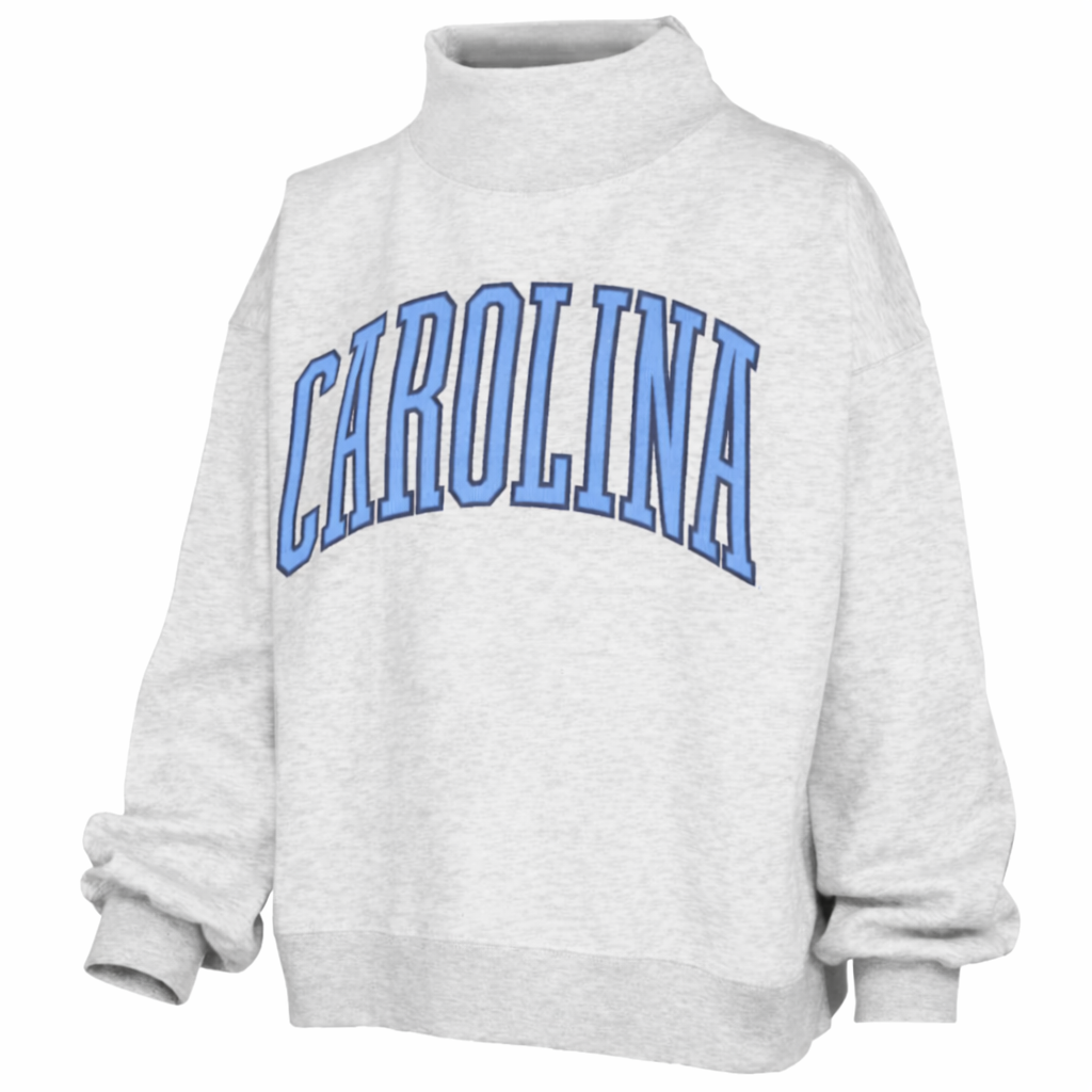 Carolina Tar Heels Mock Neck Crewneck Sweatshirt