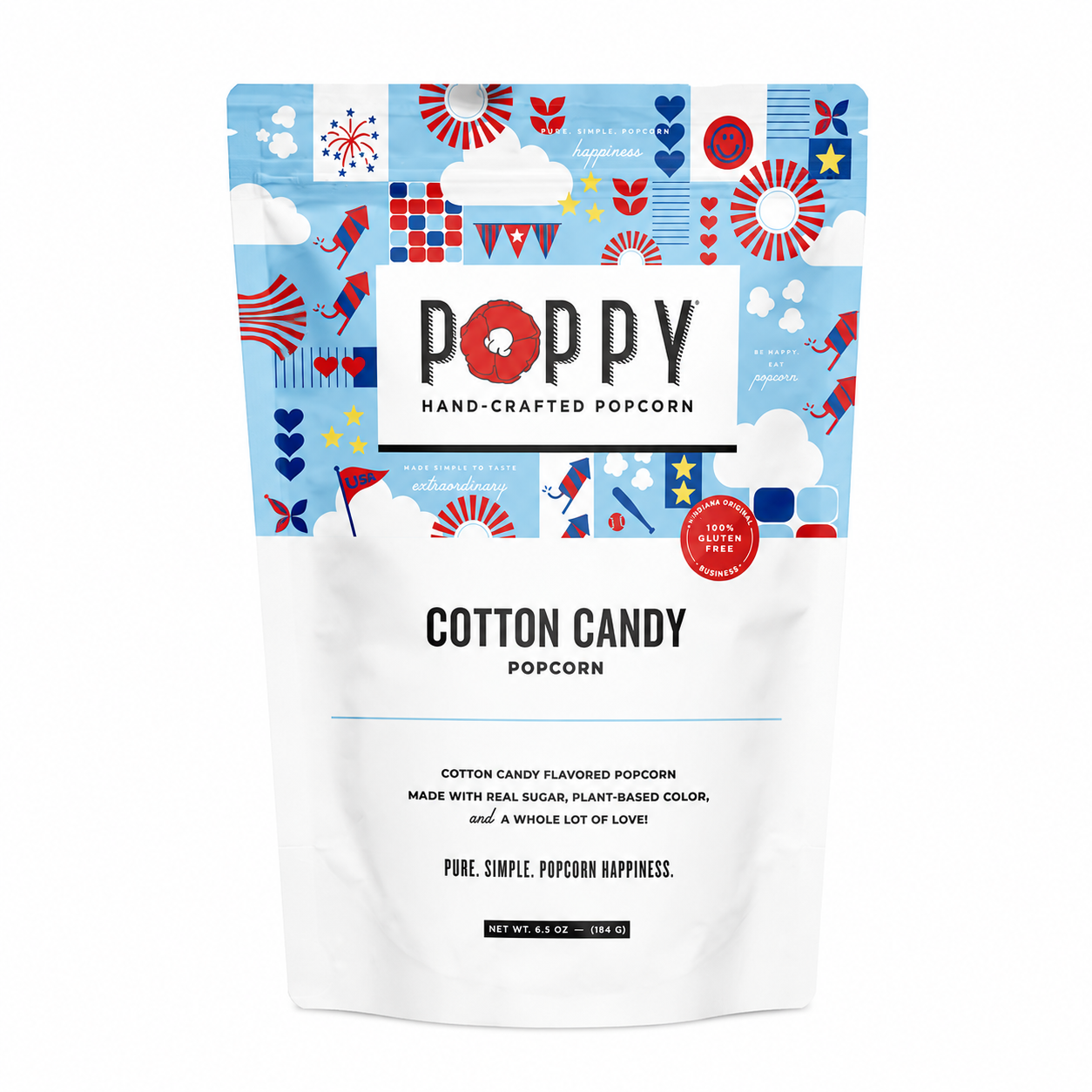 Cotton Candy Popcorn - Main View - Poppy Hand-Crafted Popcorn